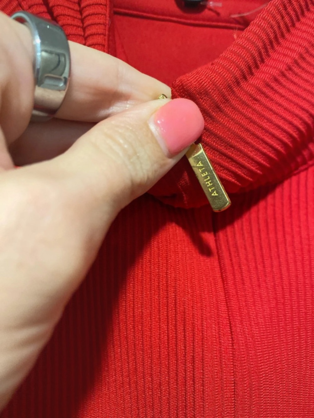 Alicia Keys X Athleta Red Zip-Up Pullover - Picture 3 of 6